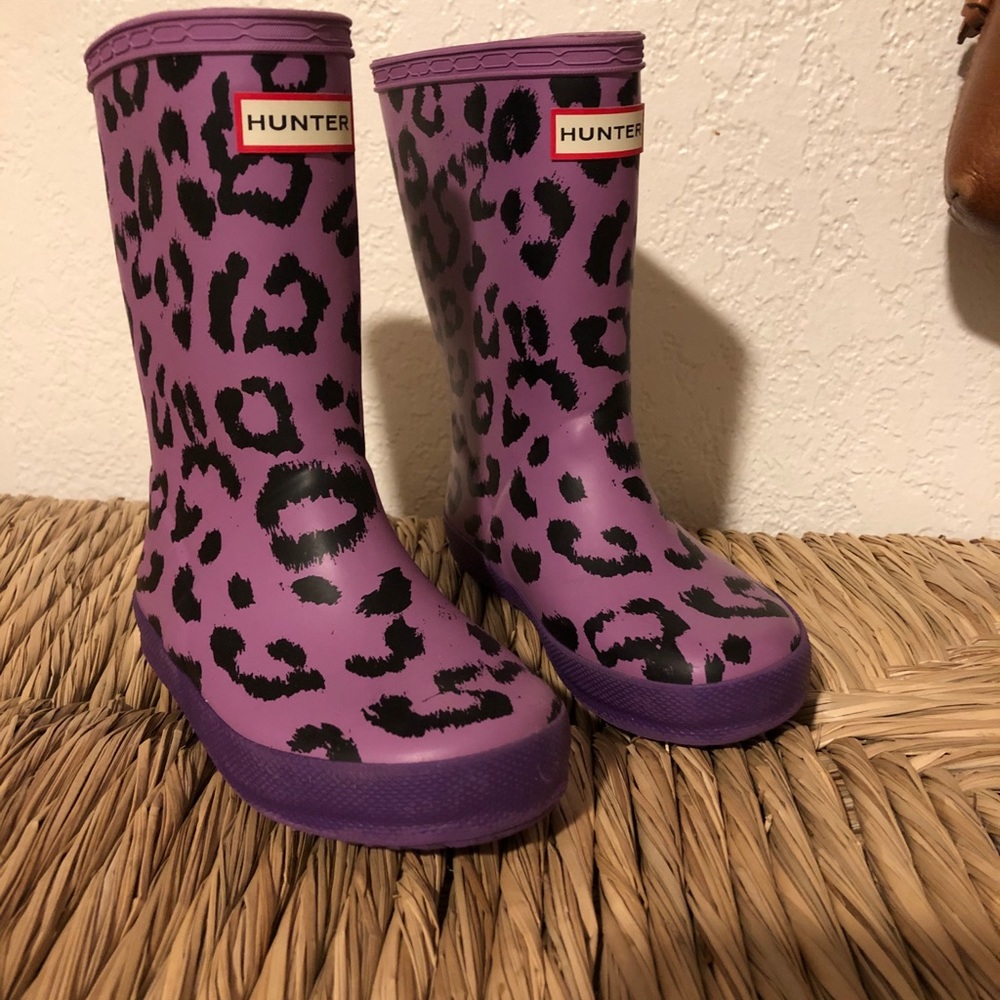 Hunter kids first rain boots in purple